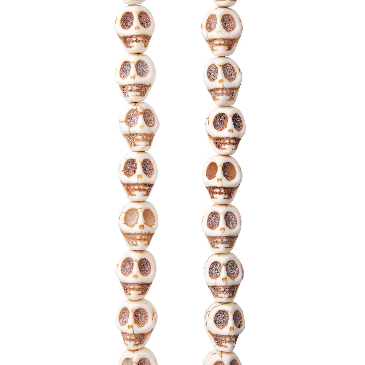 12 Pack: White Turquoise Skull Beads, 10mm by Bead Landing™